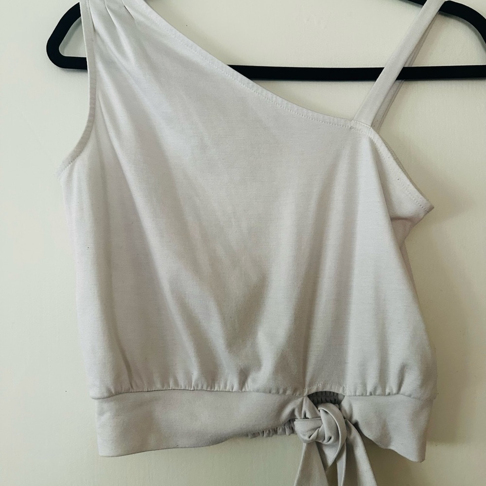 Girl’s Junior Habitual Cream One-Shoulder Top